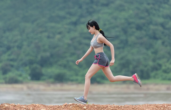 Fit Girl running, keep exercising